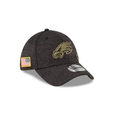 Philadelphia Eagles Gorra | New Era NFL Salute To Service 39thirty Stretch Fit Cap Mexico - Negros